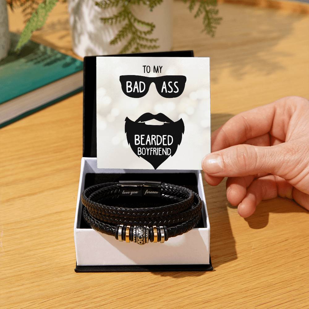 To My Bearded Boyfriend - Love You Forever Bracelet