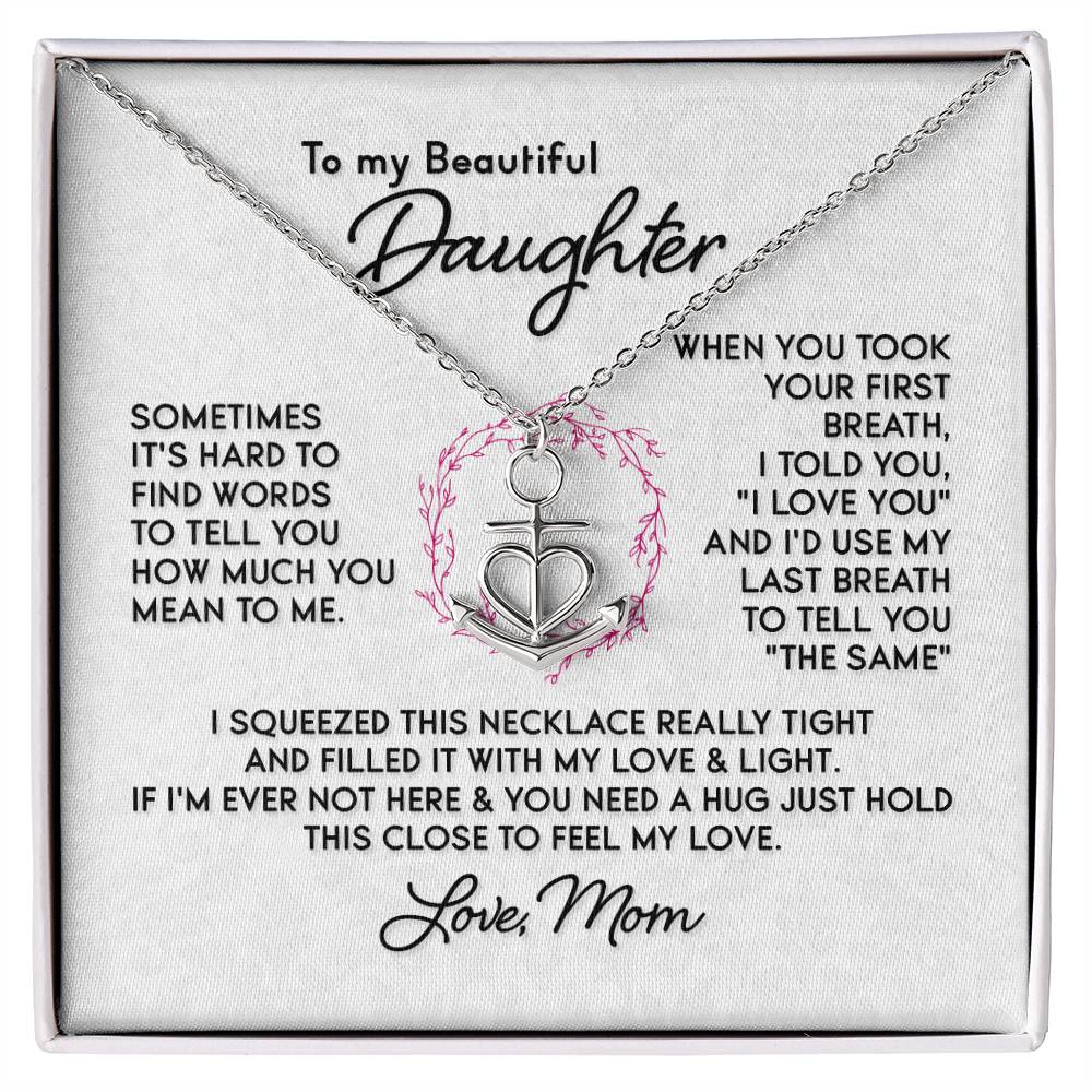 Holiday Gift for Daughter Graduation from Mom – Anchor Pendant Necklace