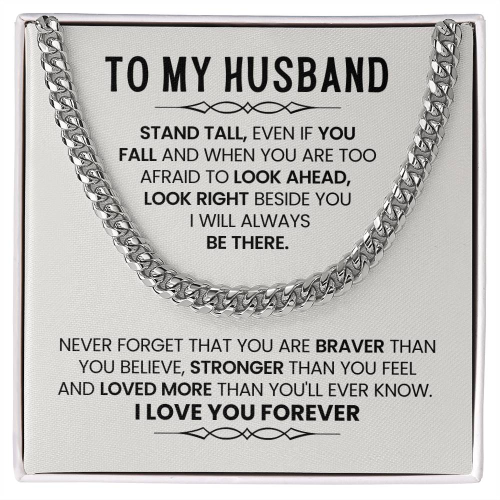 Cuban Link Chain for Husband from Wife – Anniversary, Birthday & Valentine’s Day Gift