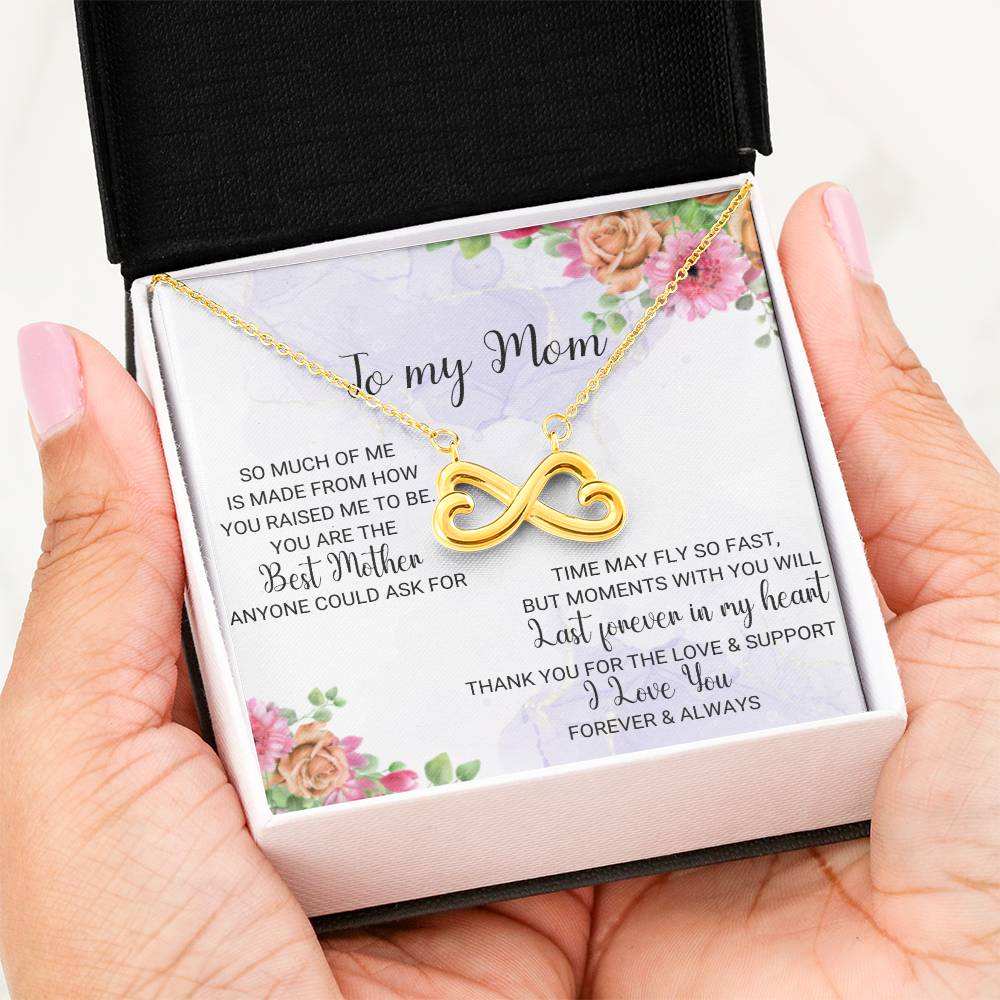 To My Mom - Thank You For The Love & Support - Endless Love Necklace - Gift for Mom