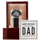 Happy birthday To My Amazing Dad - Gift for Dad - Men's Openwork Watch