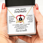 To My Beautiful Soulmate Necklace - Romantic Necklace for Surprising The Soulmate in Your Life - Scripted Love Necklace