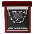 Gift for Dad from Daughter - Place in your heart - Cuban Link Chain