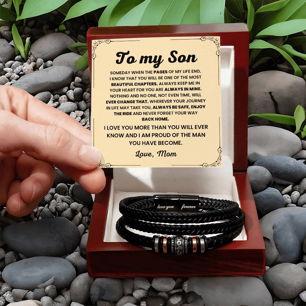 Gift for Son from Mother – Graduation, Christmas – Love You Forever Bracelet
