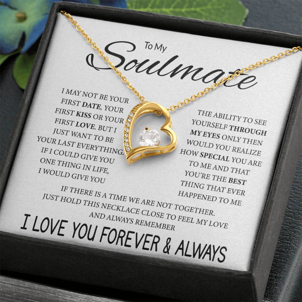 Soulmate Jewelry for Girlfriend - Romantic Necklace for Valentines & Birthdays - Forever Love Necklace