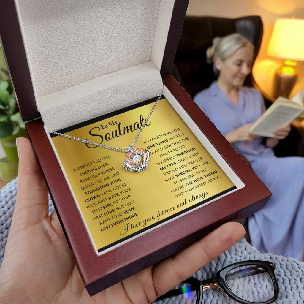 To My Soulmate Necklace - Special Gift for Birthday & Valentine’s Day - Crown Pendant Necklace