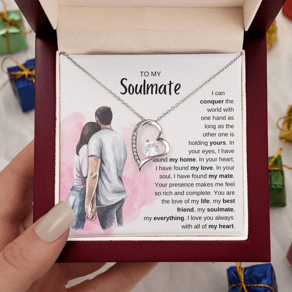 To My Soulmate Necklace - Unique Soulmate Gift for Her for Birthdays & Surprise Moments - Forever Love Necklace