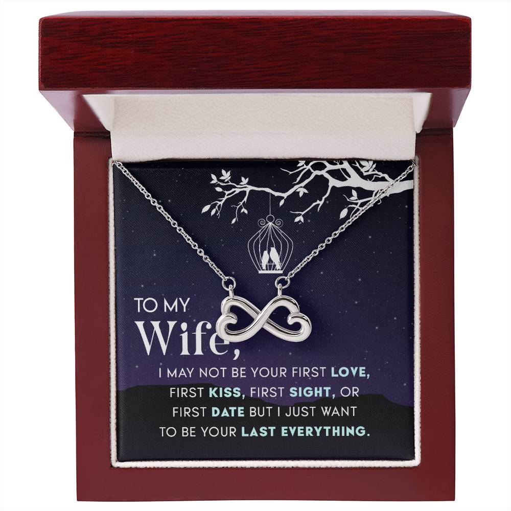 To My Beautiful Wife Necklace - Romantic Anniversary & Valentine’s Day Jewelry Gift from Husband to Wife - Endless Love Necklace