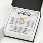 To My Beautiful Soulmate Necklace - Soulmate Jewelry Gift for Her for Birthday & Valentine’s Day - Forever Love Necklace