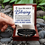 Your life was a blessing - Love You Forever Bracelet for Him