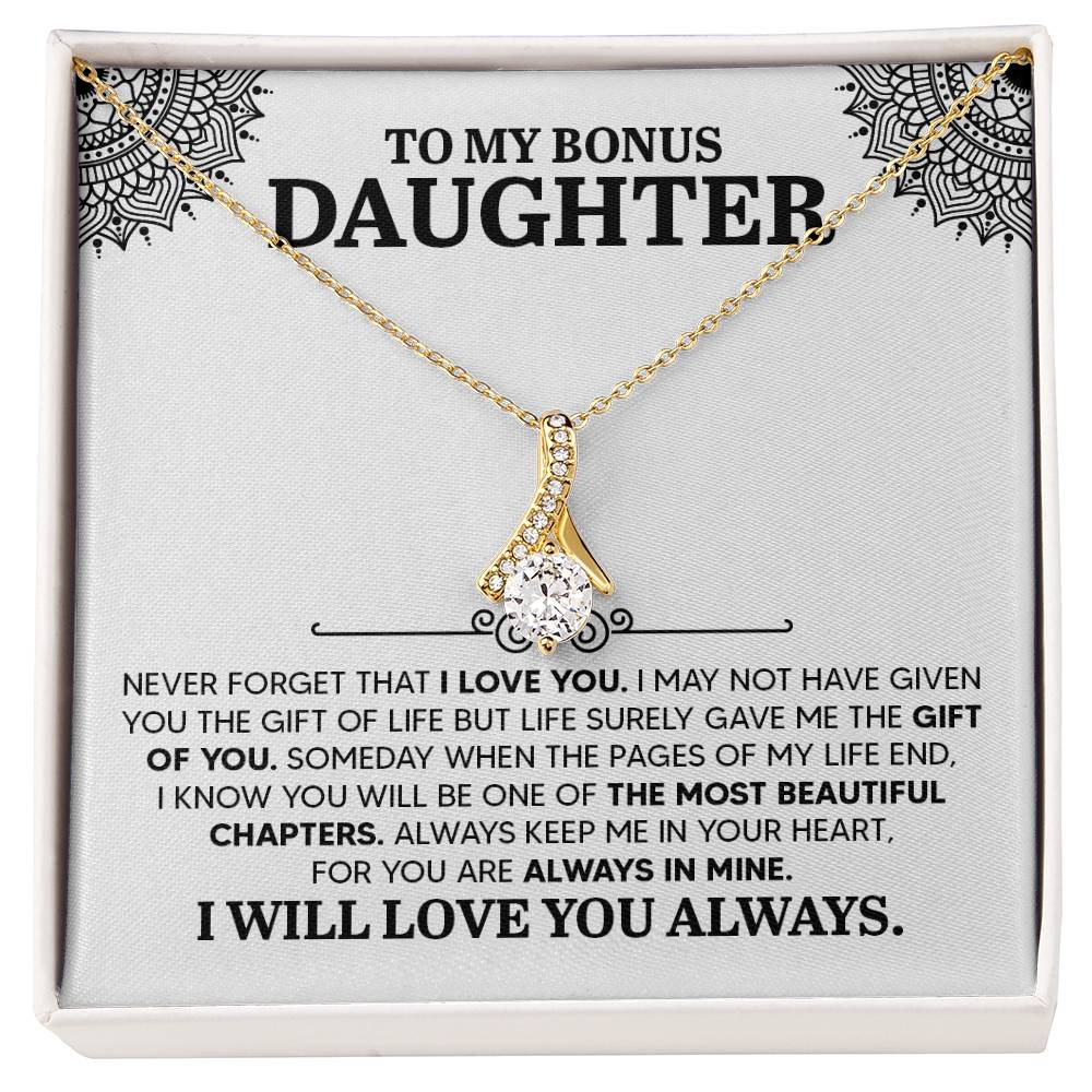 To My Daughter Necklace – Birthday Christmas Gift Necklace for Daughter – Alluring Beauty Necklace