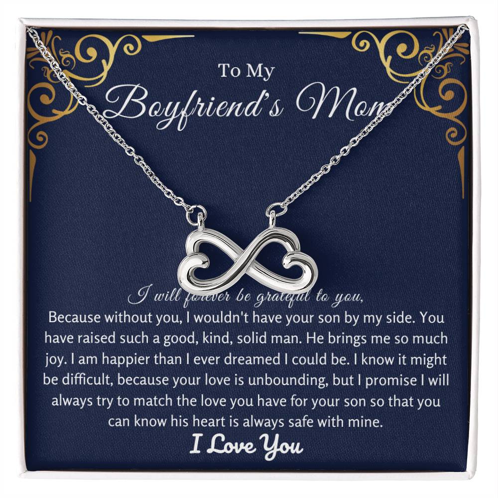 To My Boyfriend's Mom - I will forever be grateful to you - Endless Love Necklace - Unique Bf Mom Present