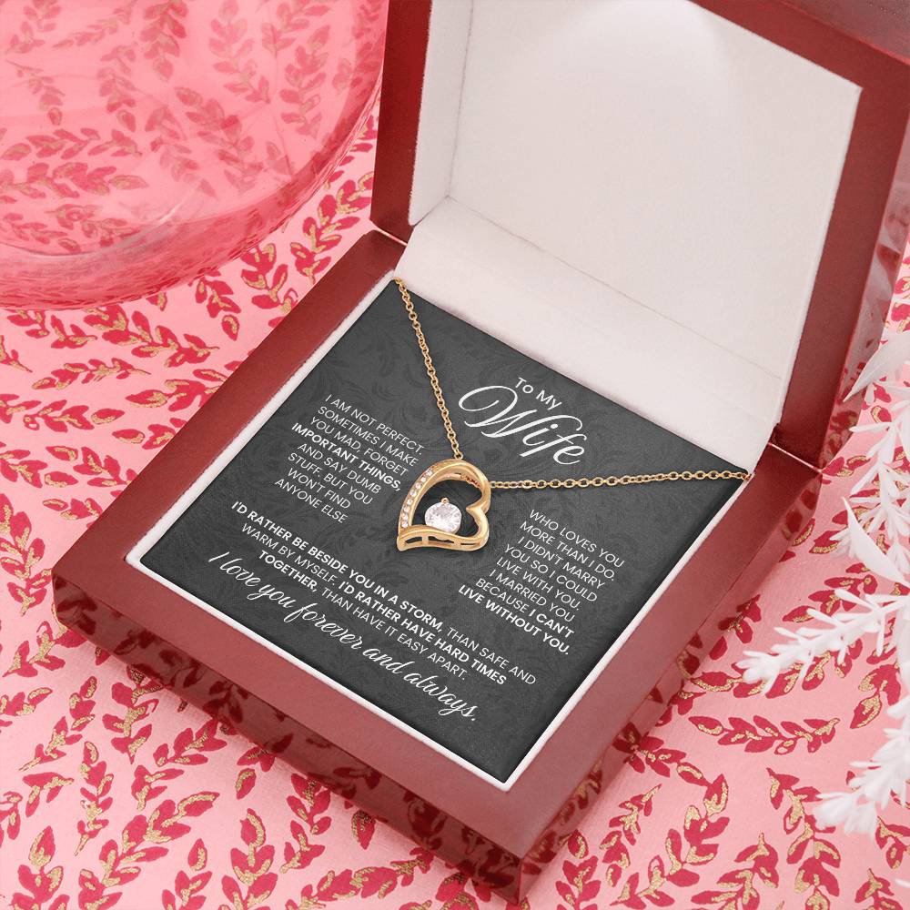 To My Wife - I Love You Forever & Always - Forever Love Necklace