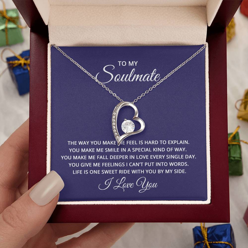 To My Soulmate Necklace - Best Gift for Soulmate for Valentine’s Day & Beyond - Forever Love Necklace