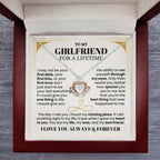 To My Girlfriend Necklace - Romantic Jewelry Gift for Christmas, Valentine’s Day & Surprises - Crown Pendant Necklace