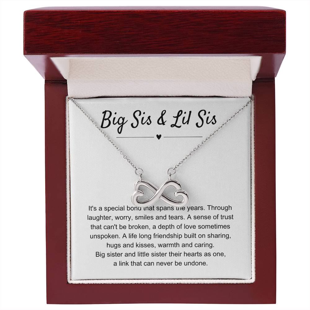 Big Sis & Lil Sis Gift - It's a special bond that spans the years - Gift for Sisters - Endless Love Necklace