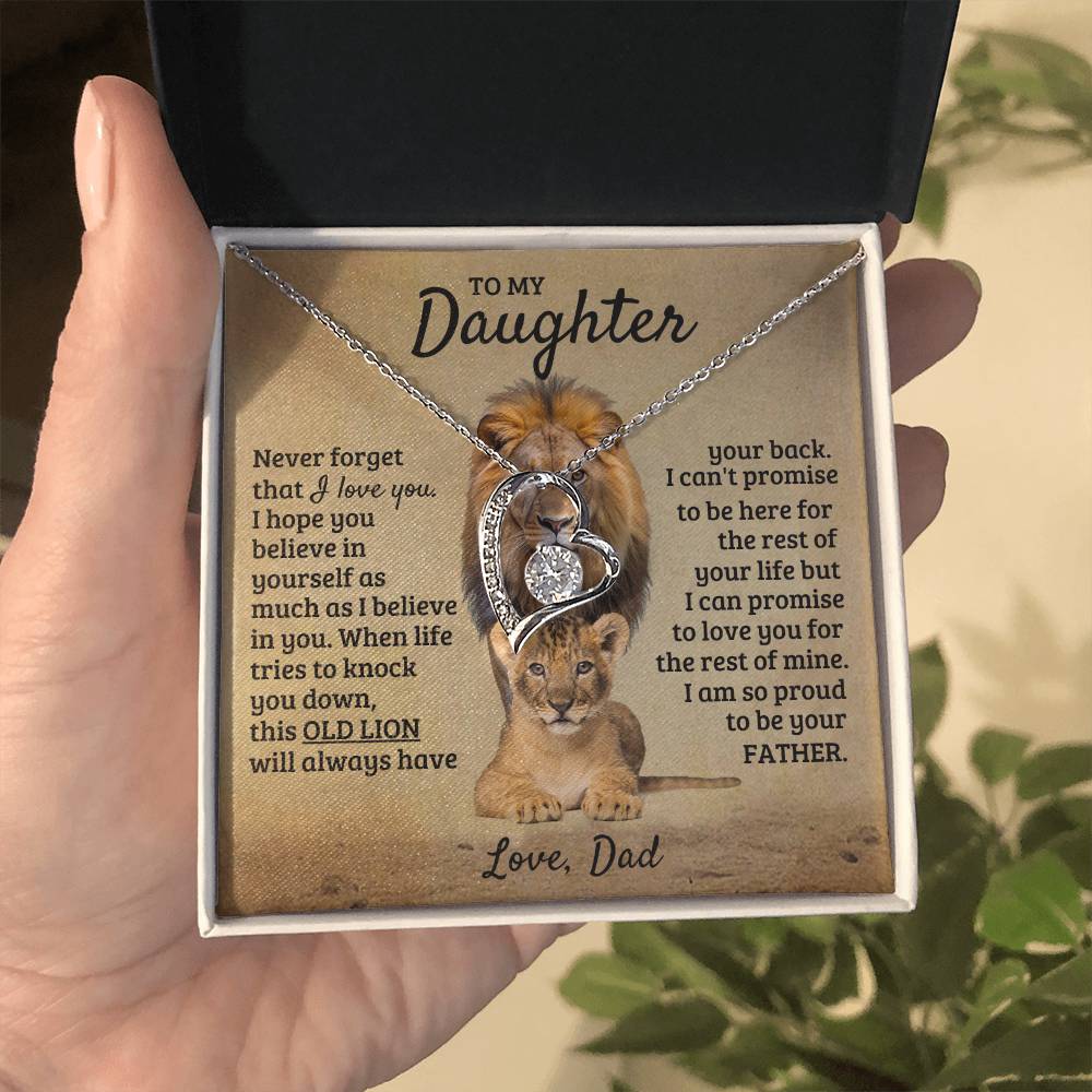 To My Daughter Necklace - I am so proud to be your father - Daughter Gift from Dad - Forever Love Necklace