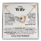Anniversary & Valentine’s Day Gift for Wife - Emotional Jewelry from Husband - Interlocking Hearts Necklace
