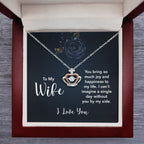 To My Wife Necklace - Birthday Gift from Husband Jewelry - Crown Pendant Necklace