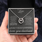 To My Love - I am not perfect - Lucky In Love Necklace from Husband to Wife