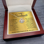 To My Soulmate Necklace - Soulmate Jewelry Gift for Valentine’s Day, Birthday & Romantic Celebrations - Crown Pendant Necklace