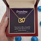 Present for Grandma - Interlocking Hearts Necklace