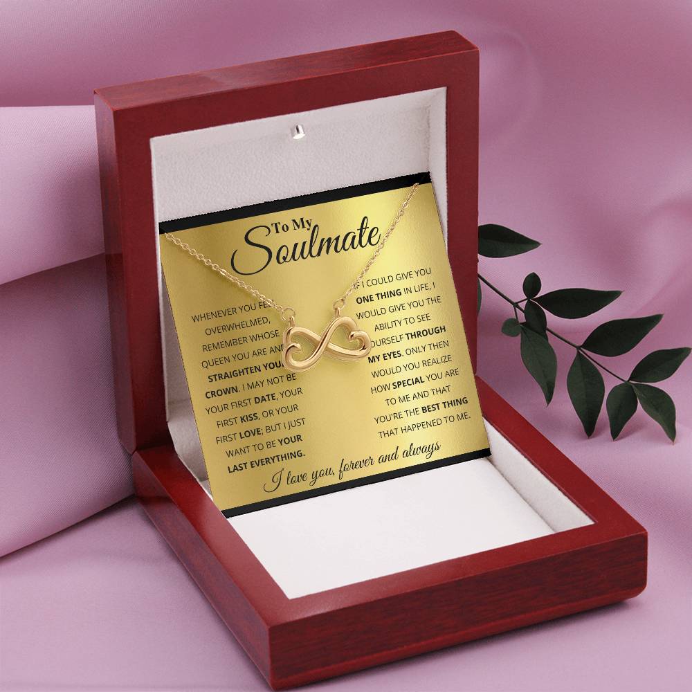 To My Soulmate Necklace - Long Distance Soulmate Gift for Valentine’s Day & Special Days - Endless Love Necklace