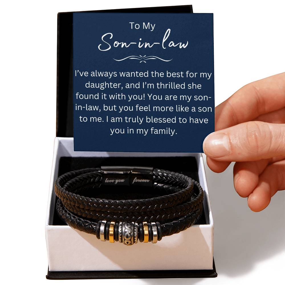 To My Son In Law – Holiday, Birthday, Graduation Gift – Love You Forever Bracelet