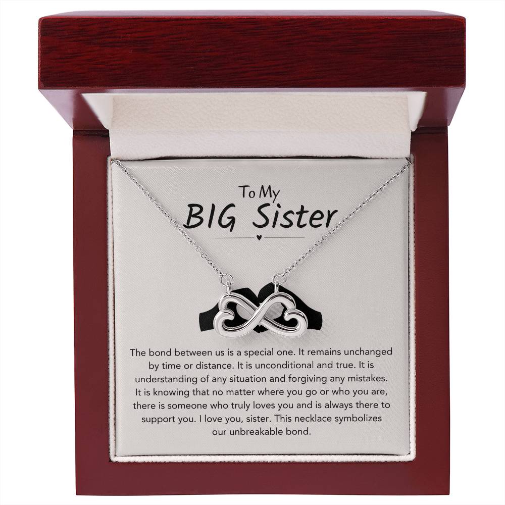 To My Big Sister Necklace - The bond between us is a special one - Gift for Big Sister - Endless Love Necklace