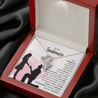To My Soulmate Necklace - Unique Soulmate Gift for Her for Birthdays & Surprise Moments - Heart-to-heart Pendant Necklace
