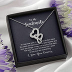 To My Soulmate Necklace - Soulmate Gift for Her for Valentine’s Day & Every Day Love - Heart-to-heart Pendant Necklace