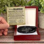 Grandson Graduation, Birthday Gift – Men's Cross Bracelet