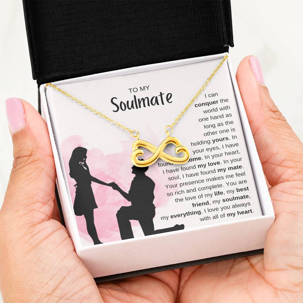 To My Soulmate Necklace - Unique Soulmate Gift for Her for Birthdays & Surprise Moments - Endless Love Necklace