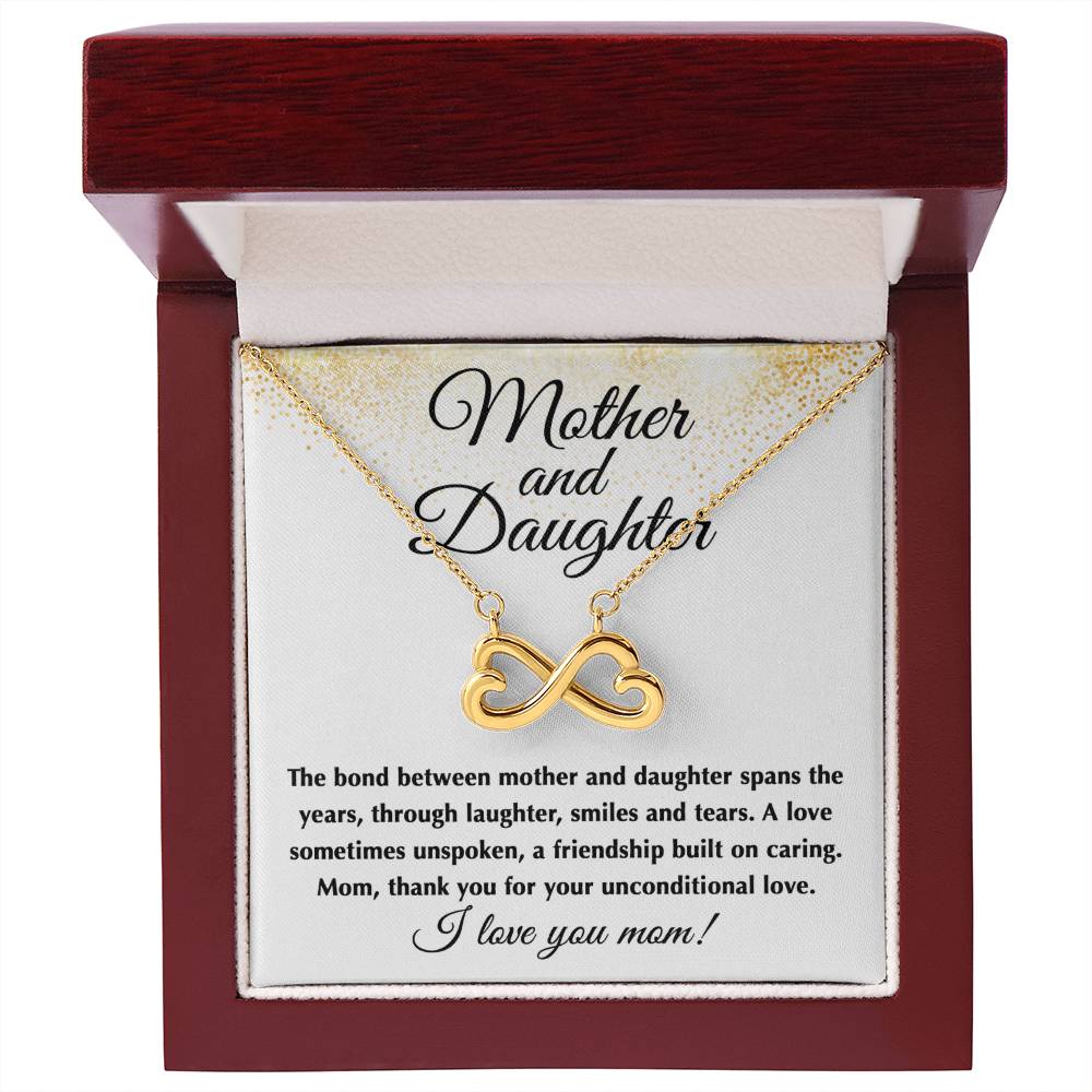 Mother and Daughter Gift - I Love You Mom - Endless Love Necklace
