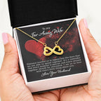 To my far away wife - Distance teaches us - Endless Love Necklace