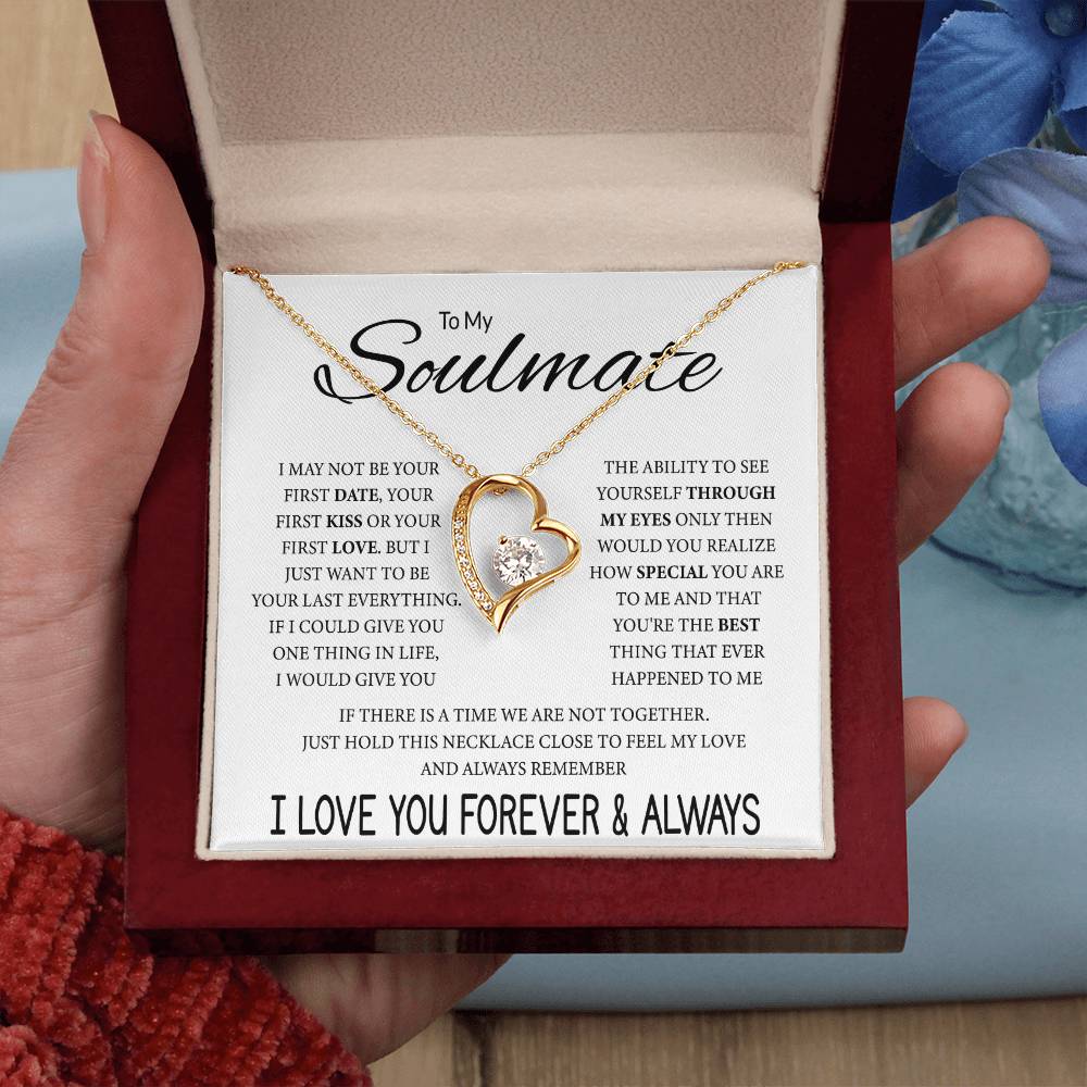 Soulmate Jewelry for Girlfriend - Romantic Necklace for Valentines & Birthdays - Forever Love Necklace
