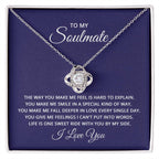 To My Soulmate Necklace - Soulmate Necklace Gift for Her for Celebration Days - Love Knot Necklace