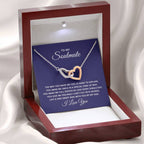 To My Soulmate Necklace - Long Distance Soulmate Gift for Valentine’s Day & Special Days - Interlocking Hearts Necklace