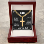 Dad - You are a man like no other - Present for Dad - Artisan Cross with Cuban Link Chain