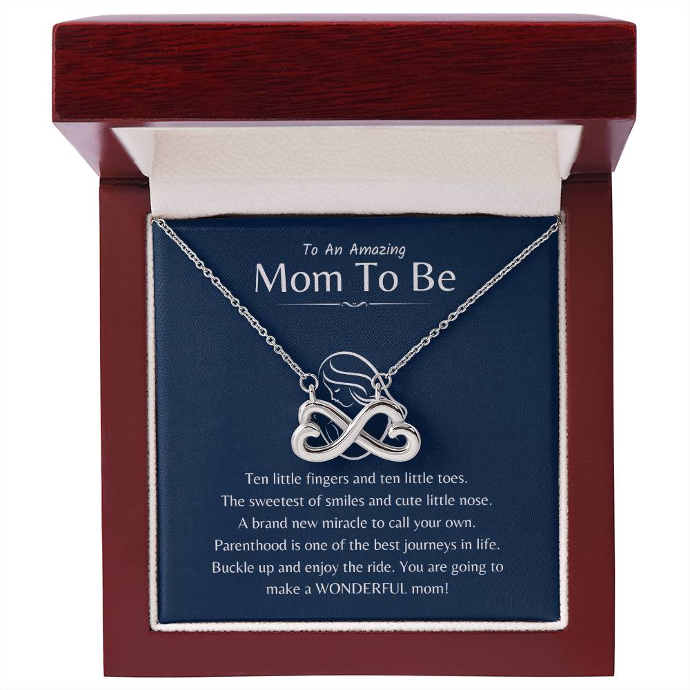 To An Amazing Mama To Be - Ten little fingers and ten little toes - Endless Love Necklace - New Mom Present