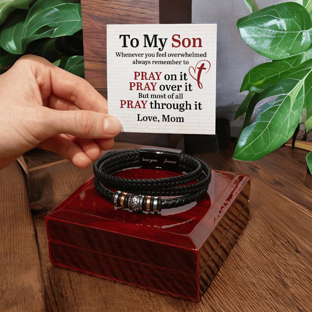 Gift for Son from Mom – Christmas, Graduation – Love You Forever Bracelet
