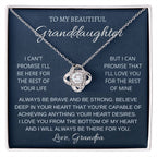 To My Granddaughter Necklace – Birthday & Christmas Gift for Granddaughter from Grandpa – Love Knot Necklace