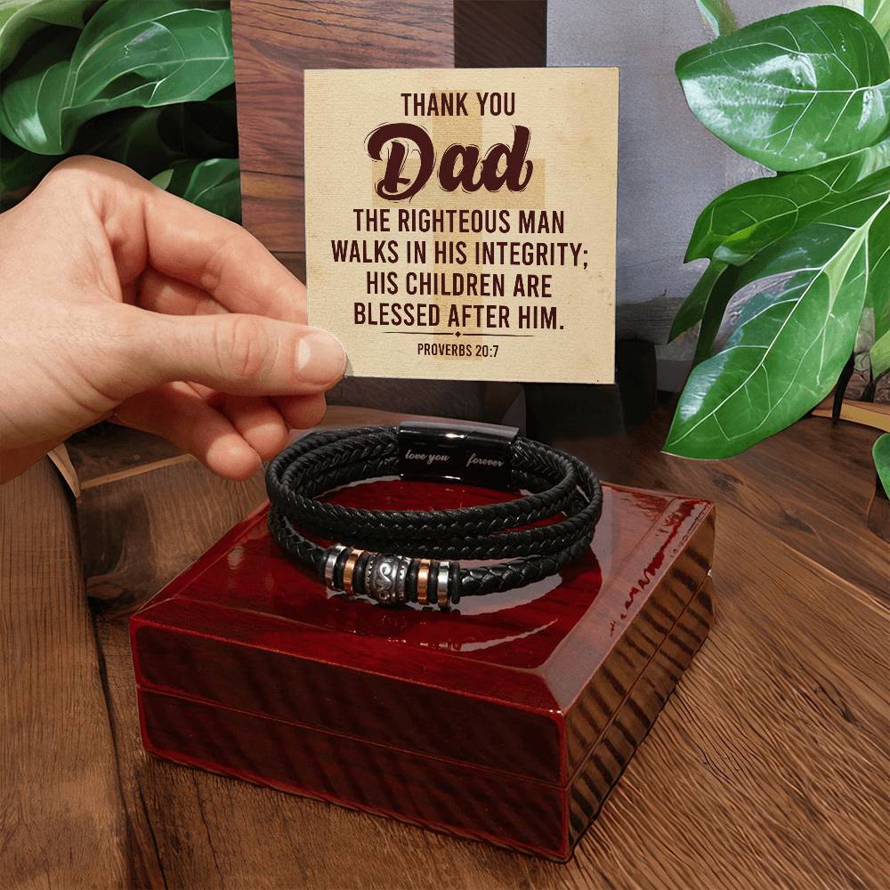 Thank You Gift for Dad - Love You Forever Bracelet