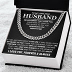 To My Amazing Husband – Birthday & Anniversary Cuban Link Chain