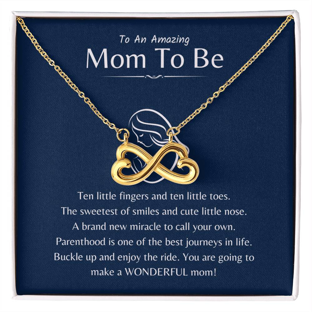 To An Amazing Mama To Be - Ten little fingers and ten little toes - Endless Love Necklace - New Mom Present