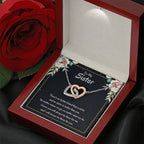 Present for Sister - There's no better friend than a sister - Interlocking Hearts Necklace