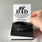 Gift for Dad from Son - I want to be a man like my father - Men's Cross Bracelet