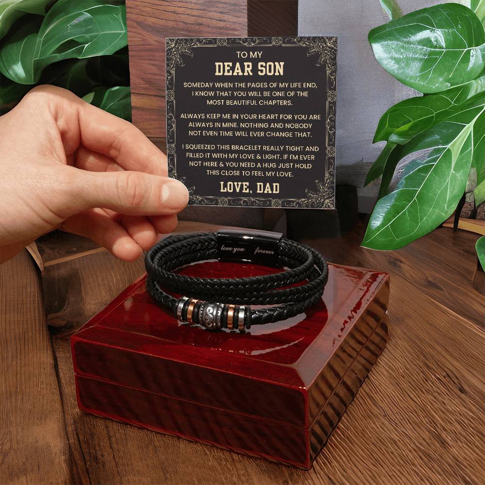 Father to Son – Birthday, Graduation Jewelry Gift – Love You Forever Bracelet