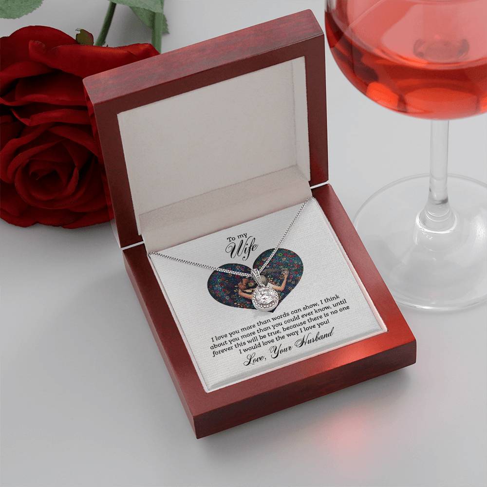 To My Wife Necklace - Perfect Gift for Wife from Husband, Romantic Jewelry for Birthday & Valentine’s Day - Eternal Hope Necklace