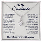 To My Soulmate Necklace - Romantic Jewelry Gift for Her for Christmas & Special Dates - Alluring Beauty Necklace